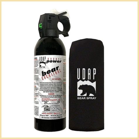 Udap 18HP Super Mag Bear Spray Bear Spray, Kikkoman Soy Sauce, Soy Sauce Bottle, Bushcraft, Spray, Stuffed Peppers, Sports