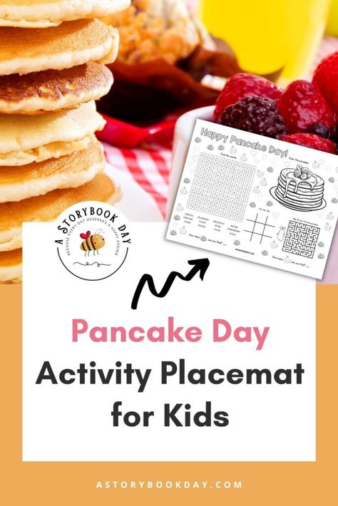 Happy Pancake Day! What better way to celebrate than by making some delicious pancakes with your kids? We’ve got a free printable Pancake Day activity placemat for you to use. The placemat includes a variety of activities, such as a word search, maze, and tic tac toe. It’s perfect for keeping the kids entertained while... The post Pancake Day Fun: Free Printable Activity Placemat for Kids appeared first on A Storybook Day. Pancake Activities For Kids, Pancake Day Activities For Children, Pancake Party Ideas, Fat Tuesday Paczki, Pancake Day Crafts, Pancake Activities, Pancake Day Activities, Food Activities For Kids, Pancakes And Pajamas Party