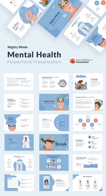 Mental Health PowerPoint Presentation Template - 30 unique slides Psychology Ppt Template, Psychology Powerpoint Templates, Powerpoint Collage, Psychology Presentation, Health Powerpoint, Best Powerpoint Presentations, Types Of Mental Health, School Life Quotes, Film Pics