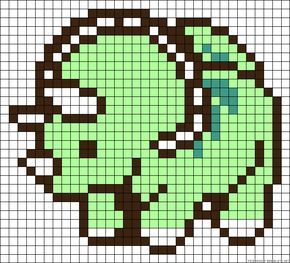 Perler Beads Pattern Cute, Triceratops Cross Stitch, Pearler Bead Patterns Dinosaur, Perler Bead Dinosaur Pattern, Plastic Canvas Cross Stitch Patterns, Dino Granny Square, Pixel Art Quilt, Granny Square Pixel Blanket, Dinosaur Granny Square