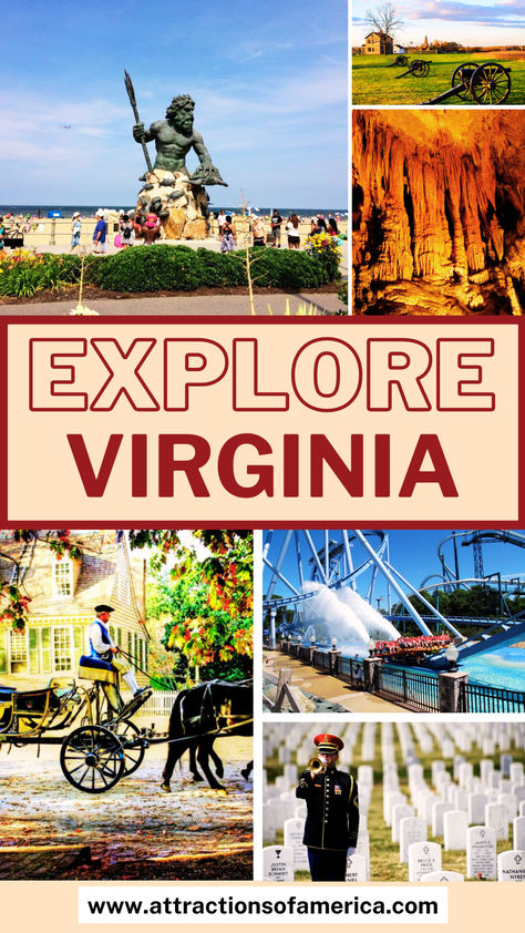 Planning a trip to Virginia? In this Virginia travel guide, find the best things to do in Virginia. Check out places to visit in Virginia | Virginia things to do | Places in Virginia | Attractions in Virginia | Landmarks in Virginia | Sights in Virginia | Activities in Virginia | What to do in Virginia #Virginia #VirginiaBeach #Williamsburg #attractionsofamerica Best Places To Live In Virginia, Virginia Travel Destinations, What To Do In Virginia, Things To Do Virginia, Fun Things To Do In Virginia, Things To Do In Jamestown Virginia, Virginia Things To Do, Virginia Travel Places To Visit, Virginia Vacation Ideas