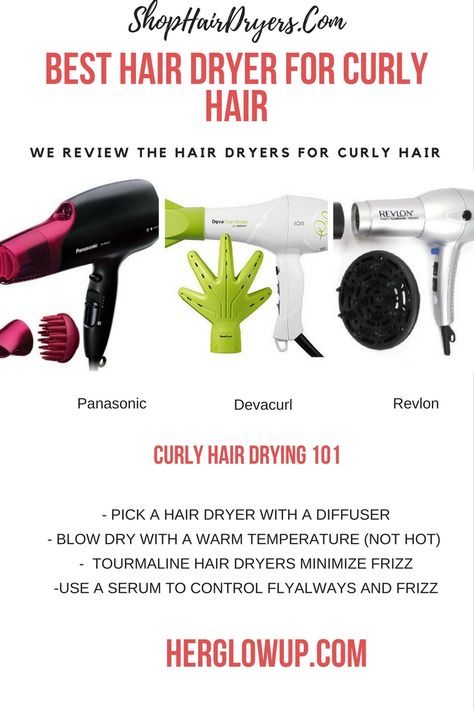 Hairdryer For Curly Hair, Hair Dryer For Curly Hair, Hair Tips For Men, Style Wavy Hair, 3c Curly Hair, Coiling Natural Hair, Hairstyle Curly, Blow Dryers, Tool Tips