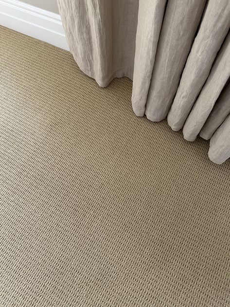 Replacing Our Upstairs Carpet Wall To Wall Sisal Carpet, Sisal Look Carpet, Home Office Carpet Ideas, Best Carpet For Pets, Sisal Carpet Living Room, Berber Carpet Living Room, Upstairs Carpet Ideas, Carpet With Rug On Top, Carpet With Rug