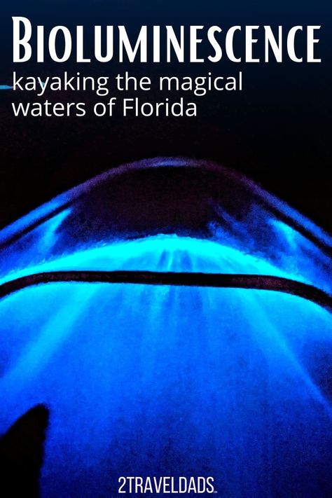 Bioluminescent Kayaking: Florida’s best kept (odd) thrilling magical secret - 2TravelDads Caves In Florida, Bioluminescence Florida, Bioluminescent Kayaking, Florida Bioluminescence, Night Kayaking, Merritt Island Florida, Titusville Florida, Indian River Lagoon, Glow Water