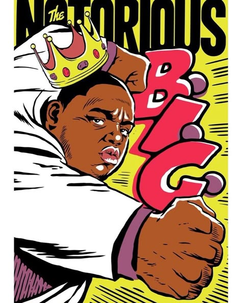 Graffiti Art Aesthetic, Notorious Big Art, Rapper Cartoon, Street Graffiti Art, Banner Hulk, King Of New York, Rap Art, Art Stars, Rapper Art