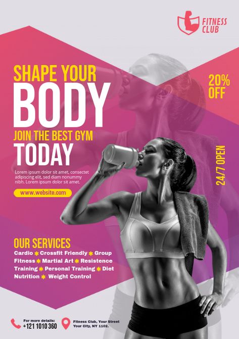 Fitness Poster, Fitness Branding, Fitness Marketing, Fitness Flyer, Gym Poster, Sports Workout, Workout Posters, Fitness Photoshoot, Sports Flyer