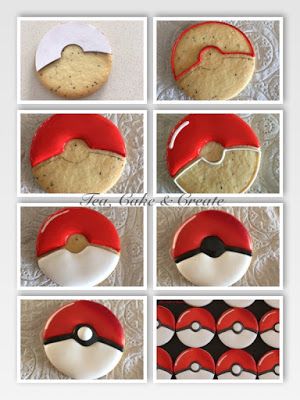 Pikachu Cookies Decorated, Pokemon Cookies Decorated, Pikachu Cookies, Pokeball Cookies, Pokemon Cake Ideas, Pokemon Cookies, Pokemon Birthday Party Ideas, Pokemon Themed Party, Pokemon Birthday Cake