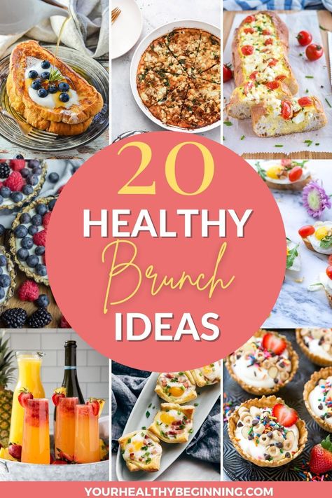 Healthy Brunch Food Ideas, Healthy Breakfast For Party, Sunday Brunch Ideas Healthy, Single Serve Brunch Ideas, Easter Brunch Healthy Recipes, Healthy Brunch Snacks, Healthy Easy Brunch Ideas, Healthy Brunch Appetizers, Healthy Breakfast Appetizers