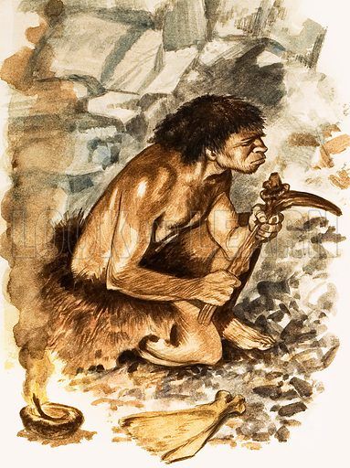 Stone Age Toolmaker Stone Age People, Pre History, Paleolithic Art, Prehistoric Man, Creepy Cat, Butterfly Art Painting, Learn History, History Images, Paleo Art