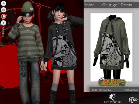 The Sims Resource - Grunge I Dress Sims 4 Torn Clothes Cc, Grunge Ts4 Cc, Sims 4 Kids Mods, Sims 4 Grunge Cc, Sims 4 Cc Child, Sims 4 Cas Mods, Sims 4 Cc Kids Clothing, Child Clothes, Alt Clothes