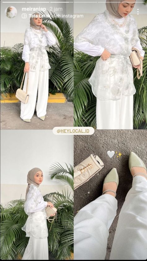 Lebaran Outfit, Mix And Match Outfits Hijab, Kondangan Outfit, Ootd Hijab Casual, Hijab Wedding, Modern Hijab Fashion, Gown Pattern, Casual Hijab Outfit, Fashion Muslim