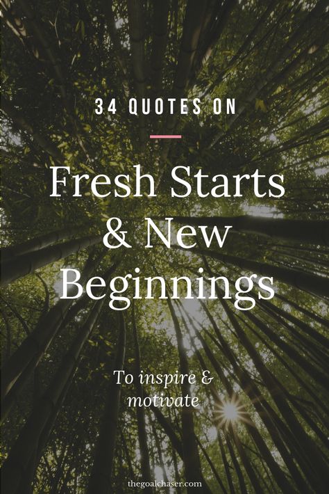 Fresh start quotes / A new beginning / Motivation for making a big change / 34 fresh start quotes to inspire! New Day New Beginning Quotes Fresh Start, Starting Something New Quotes Motivation, Motivational Quotes For Starting Over, Positive Quotes For Change, Quote On New Beginnings, Lifestyle Change Quotes Motivation, Inspirational Quotes About New Beginning, Quotes About New Beginnings Fresh Start, Fresh Beginnings Quotes