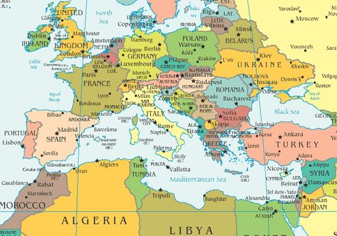 maps of mediterranean | NATO could smash Libyan Air Force in a matter of days » mediterranean ... Sea Map, Bible Mapping, Ayia Napa, Printable Maps, Southern Europe, France Map, Europe Map, Libya, Mediterranean Sea