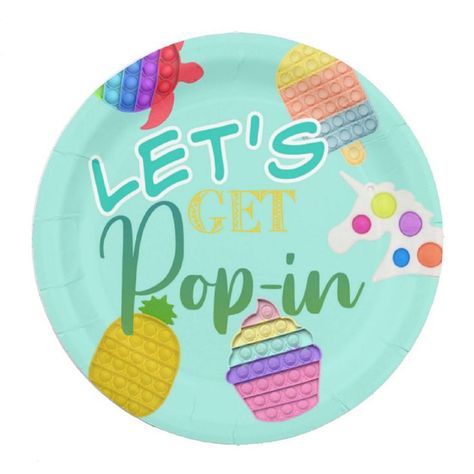 Pop It Birthday Party Theme, Fidget Party, It Birthday Party, Pop It Birthday, Animal Knitting, Fiesta Tropical, Birthday Gift Tags, 9th Birthday Parties, Campaign Posters