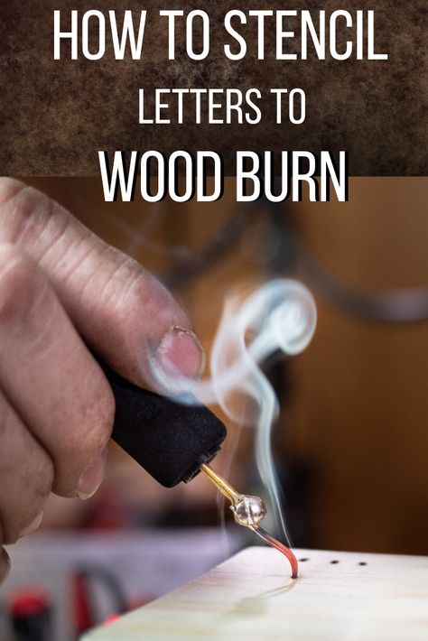 Diy Wood Burner How To Make, How To Wood Burn Letters, How To Use A Wood Burning Tool, Wood Burn Stencils, Burn And Stain Wood, Woodburning Letters Fonts, Burning Letters Into Wood, Wood Burning Lettering, Wood Burning Videos