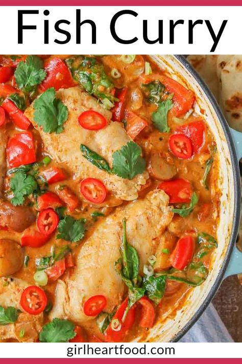 Easy Fish Curry Recipe, Recipe With Coconut Milk, Fish Curry Indian, Curry With Coconut Milk, Coconut Fish, Curry Recipes Easy, Recipes Fish, Fish Curry Recipe, Coconut Milk Recipes