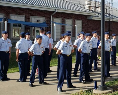 After months of planning and preparation, 58 U.S. Coast Guard JROTC cadets and 12 instructors along with chaperones gathered at Coast Guard Base Elizabeth City to participate in the first-ever Coast Guard Junior Leadership Academy. Coast Guard Academy, Patriotic Poems, Stories Quotes, Us Coast Guard, The United States Of America, Coast Guard, States Of America, Athens, United States Of America