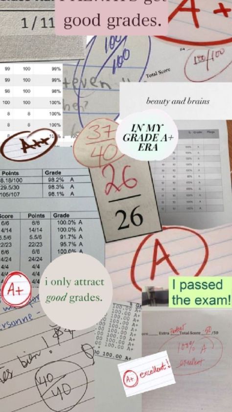 Good Grades Inspiration, Good Grades Collage, A And B Grades Aesthetic, Grade A+ Aesthetic, Good Grade Motivation, All As Grades, Amazing Grades Aesthetic, School Success Aesthetic, A+ Grade Aesthetic