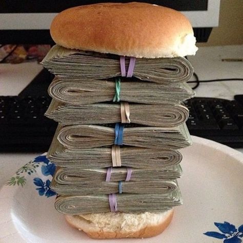 Talk about a value meal! by Bill Y Ledden Surgartastic Daddy John puts his mouth where his money is. Stacks Of Money, Money Stacks, Money Pictures, Money On My Mind, Money And Happiness, Funny Reaction Pictures, Money Cash, Luhan, How To Get Money