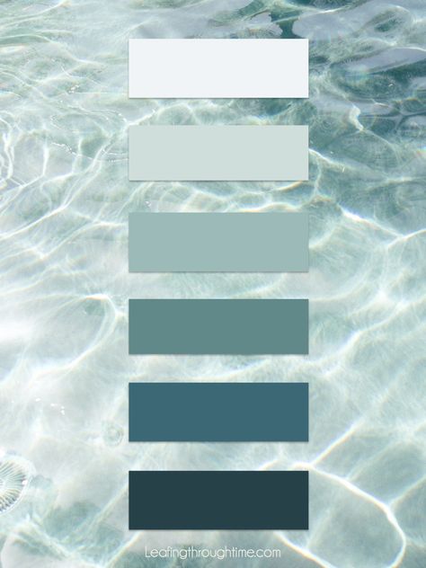 ~ Clear water color palette ~ Water Inspired Color Palette, Water Pallete Color Schemes, Water Element Color Palette, Under Water Colour Palette, Serene Color Palette, Sea Glass Color Palette, Clear Color Palette, Aquatic Color Palette, River Color Palette