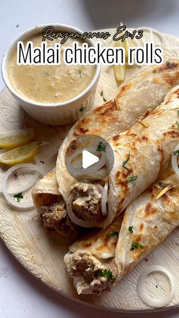 Frozen Paratha Ideas, Chicken Starter, Malai Chicken, Chat Masala, Mayo Chicken, Chicken Starter Recipes, Marinate Chicken, Chicken Roll, Garlic Mayo