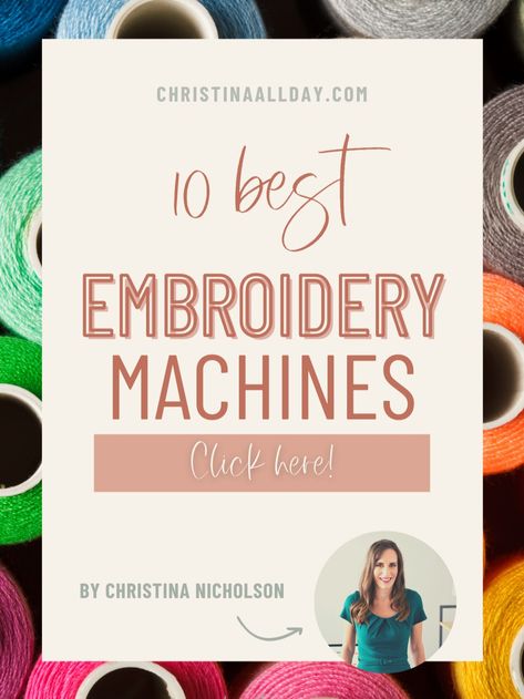 Embroidery Machine For Beginners, Machine Embroidery Projects Ideas Inspiration, Embroidery Sewing Machines, Embroidery Machine Tutorials, Monogram Sewing Machine, Embroidery Business Ideas, Embroidery Characters, Sewing Tools And Equipment, Embroidery Machine Projects