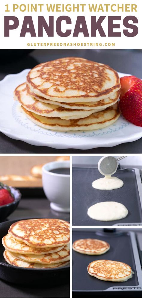 Weight Watchers Gluten Free Recipes, Ww Pancakes, Gluten Free Weight Watchers Recipes, Healthy Pancakes Recipe, Gluten Free Weight Watchers, Weight Watchers Pancakes, Healthy Pancake, Yummy Pancake Recipe, Ww Breakfast