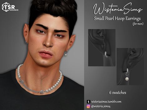 Sims 4 Men Earrings Cc, The Sims 4 Cc Earrings Men, Sims 4 Men Jewelry, Sims 4 Earrings Cc Male, Sims 4 Male Earrings, 4 Piercings, Cc Accessories, Sim4 Cc, Ts4 Hair