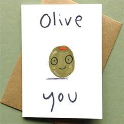 Olive You Card, Valentines Cards Handmade Kids, Valentines Homemade Cards, Valentine’s Day Puns, Punny Valentines Day Cards, Homemade Valentines Card, Valentines Day Cards For Friends, Silly Valentines Cards, Cheesy Valentines Cards