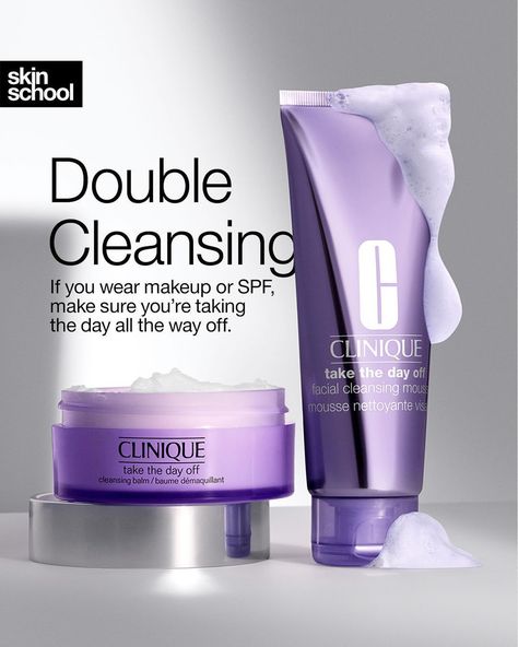 Double-cleansing might feel like extra credit—but for really clean skin, it’s a course requirement. Here’s why ☝️ #clinique #doublecleansing #skincare #cleansingmousse #dermatologisttested #skinschool Clinique Ads, Clinique Skincare, Routine Aesthetic, Face Skin Care Routine, Double Cleansing, Extra Credit, Skincare Aesthetic, Key Visual, Cleansing Balm