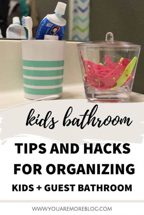 Kids Bathroom Storage Ideas, Kid’s Bathroom Ideas, Toddler Bathroom Organization, Kid Bathroom Organization, Kids Bathroom Remodel Ideas, Kids Bathroom Towel Hook Ideas, Kid Friendly Bathroom Ideas, Guest And Kids Bathroom, Childrens Bathroom Ideas