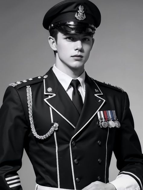 Prince Core, Era Victoria, Handsome Asian Men, Boys Long Hairstyles, Aesthetic Guys, Pose Reference Photo, Military Uniform, 인물 사진, Boy Art