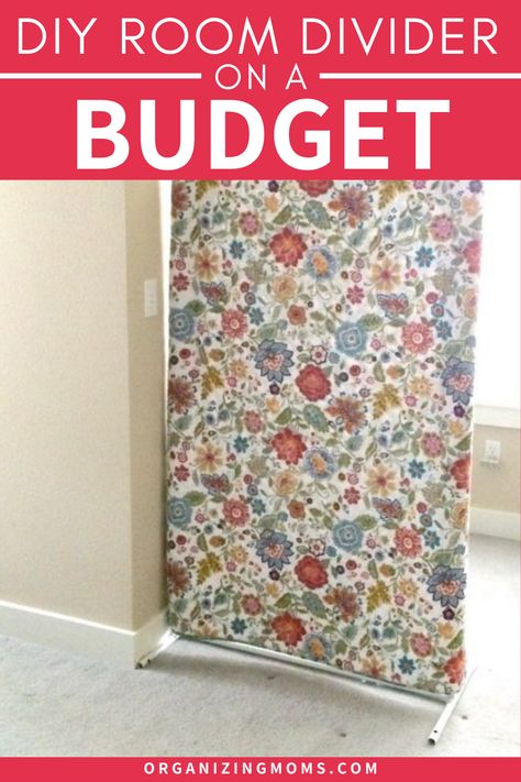 Diy Screens Divider, Diy Screen Room Divider, How To Divide A Room Ideas Small Spaces, Diy Outdoor Room Divider, Shower Curtain Room Divider, Diy Privacy Curtain, Room Dividers Diy Cheap Simple, Attic Room Divider Ideas, Small Room Divider Ideas Bedrooms