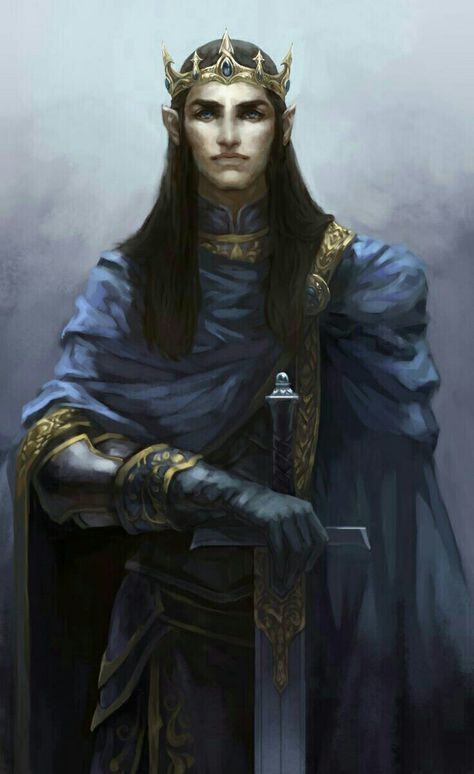 Dnd King, Fey King, Elven Noble, Male Elf Art, Fantasy Prince, Rpg Wallpaper, Male Elf, Elf King, Elves Fantasy