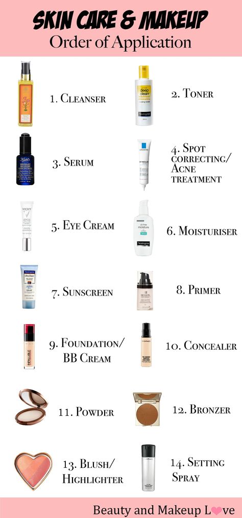 Skin Care Routine For Teens, Corrective Makeup, Make Up Foundation, Makeup Order, Skin Care Routine For 20s, Makeup Step By Step, Gorgeous Skin, Skin Care Order, Makeup Guide