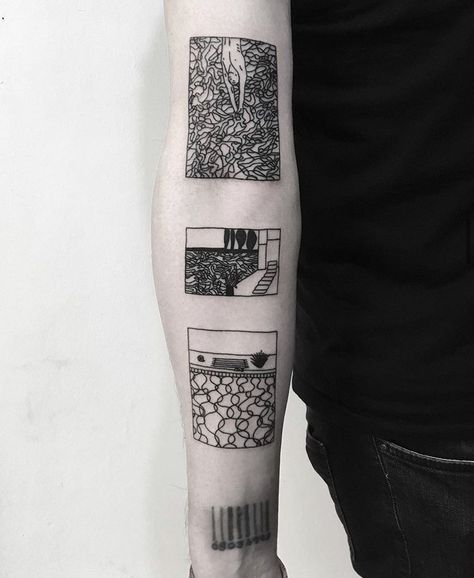 Pie Tattoo, Mountain Map, Cool Little Tattoos, Square Tattoo, Framed Tattoo, Tattoo Aesthetic, Tasteful Tattoos, Greek Tattoos, Tattoo Project