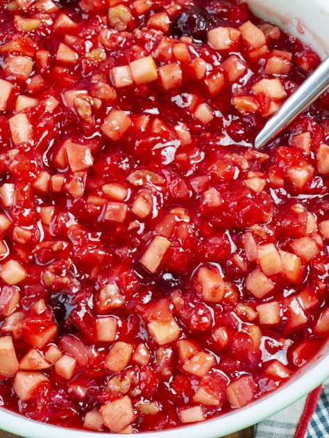 Cranberry Apple Jello Salad | 12 Tomatoes Fresh Cranberry Jello Salad Thanksgiving, Cranberry Apple Jello Salad, Apple Jello Salad, Cranberry Apple Salad, Fruit Sides, Apple Cranberry Salad, Cranberry Jello Salad, Jello With Fruit, Cranberry Salad Recipes