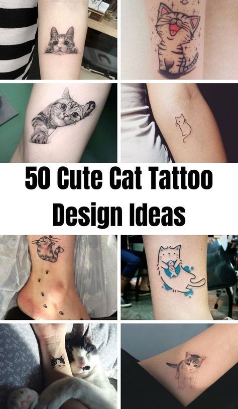 Tiny Kitty Tattoos, Kitten Paws Tattoo, Small Tattoo Cat Ideas, Cat Tattoo Designs For Women, Small Tattoos Of Cats, Artistic Cat Tattoo, Realistic Cat Face Tattoo, Beautiful Art Tattoos, One Eye Cat Tattoo