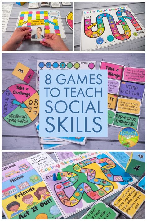 Social Skills Games, Skills For Kids, Social Skills Lessons, Social Skills For Kids, Social Emotional Activities, Social Skills Groups, Social Emotional Learning Activities, Social Skills Activities, Teaching Social Skills