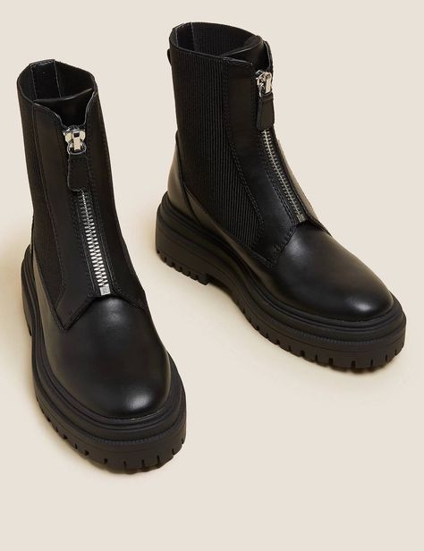 The £50 M&S Winter Boots We're Buying Now | Who What Wear UK Chunky Winter Boots, Ankle Boots Uk, Boots For Winter, Pointed Ankle Boots, Square Toe Ankle Boots, Chunky Chelsea Boots, Pointed Boots, Everyday Boots, Boots Uk