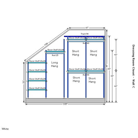 How To Build An Angled Closet, Angled Closet Ideas Sloped Ceiling, Angled Closet, Upstairs Extension, Bedroom Attic Ideas, Dormer Ideas, Attic Man Cave, Organized Ideas, Bedroom Attic