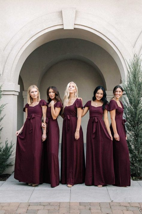 Florence Sweetheart Maxi Dress in Burgundy – böhme Kebaya Burgundy, Maroon Pictures, March Wedding Colors, Kebaya Lace, Red Bridal Bouquet, Wedding Colours, Bridesmaid Dresses With Sleeves, Burgundy Bridesmaid, Affordable Bridesmaid Dresses