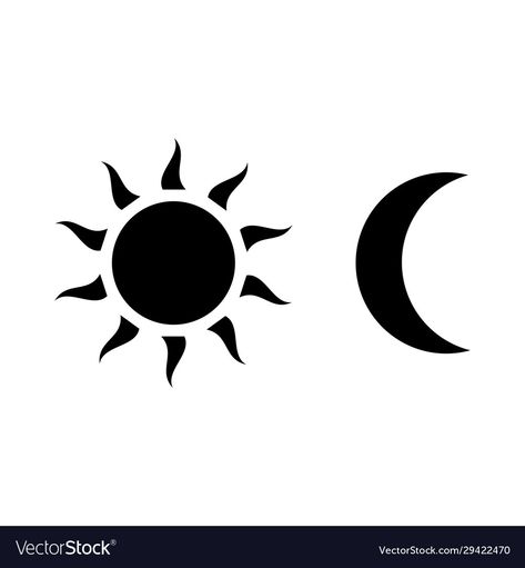 Sun Icon, Moon Vector, Moon Icon, White Moon, Moon And Sun, Art Styles, Day And Night, Png Images, Fashion Art