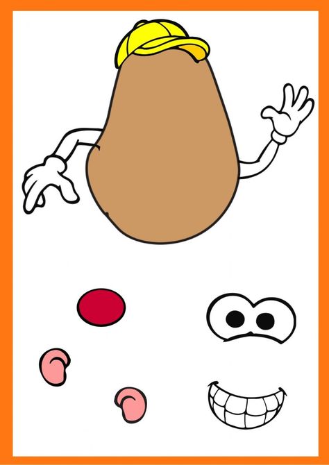 Mr Potato Head Activities, Mr Potato Head 5 Senses Free Printable, Body Parts Crafts For Kids, Mr Potato Head Free Printable, Mr Potato Head 5 Senses, Mr Potato Head Craft, Potato Head Craft, Parts Of The Body Arts And Crafts, Mr Potato Head Speech Therapy Activities