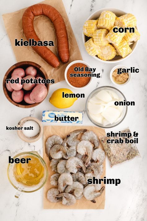 Low Country Shrimp Boil Low Country Boil For 2, Low Country Seafood Boil Recipe, How To Make Shrimp Boil, Country Boil Recipe Seafood, Easy Low Country Boil Recipe, Louisiana Seafood Boil Recipe, Crockpot Low Country Boil, Seafood Boil Recipes Easy, Sea Food Boil Recipe Easy