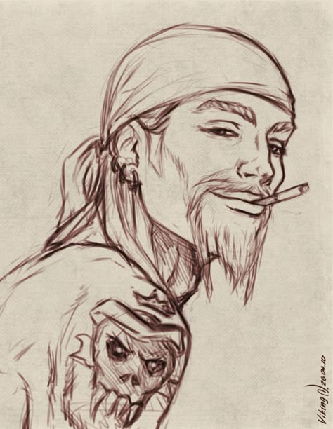 Pirate Illustration Character, Pirate Drawing Male, Pirate Drawing Reference, Pirate Character Design Male, Basketball Canvas Art, Drawing Refrences, Drawing Arts, Cute Eyes Drawing, Comic Style Art