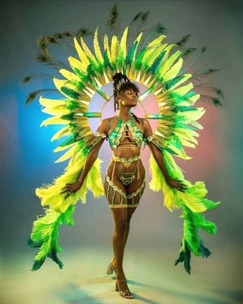 Brazil Carnival Outfit, Carnaval Outfit Brazil, Brazil Costume, Brazil Carnival Costume, Samba Brazil, Carribean Carnival Costumes, Carnival Rio, Carnival Outfit Carribean, Caribbean Carnival Costumes