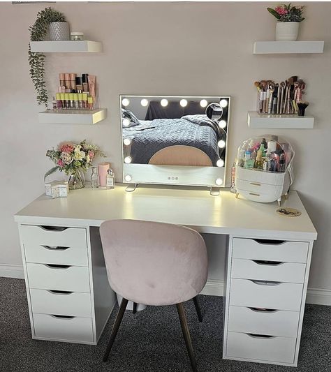 Dressing Table Ideas Ikea, Ikea Dressing Table Hack, Ikea Teen Bedroom, Dressing Table Ikea, Dressing Table Hacks, Ikea Dressing Table, Ikea Dressing, Teen Bedroom Makeover, Teen Room Ideas