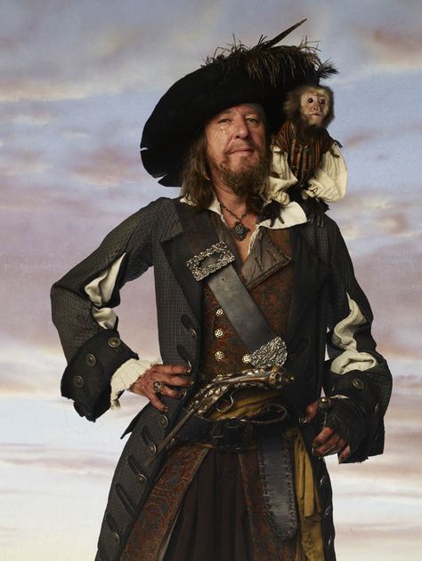 Captain Hector Barbossa Pirate Clothing, Hector Barbossa, Pirate Garb, Kaptan Jack Sparrow, Elizabeth Swann, Pirate Art, Davy Jones, Disney Live Action, Captain Jack Sparrow