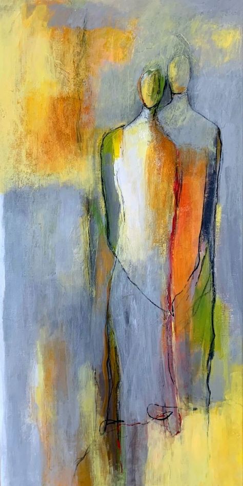 Large Abstract Watercolor Paintings, Abstract Human Painting, Abstract People Painting, Abstract Figure Painting, Christmas Canvas Painting, Canvas Painting Ideas For Beginners, Abstract Figure Art, Canvas Painting For Beginners, Art Abstract Modern